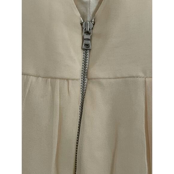 Alice + Olivia Base Ivory Silk Chiffon Mini Cocktail Dress Small - Picture 5 of 9